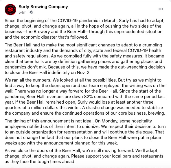 The text of the Surly announcement