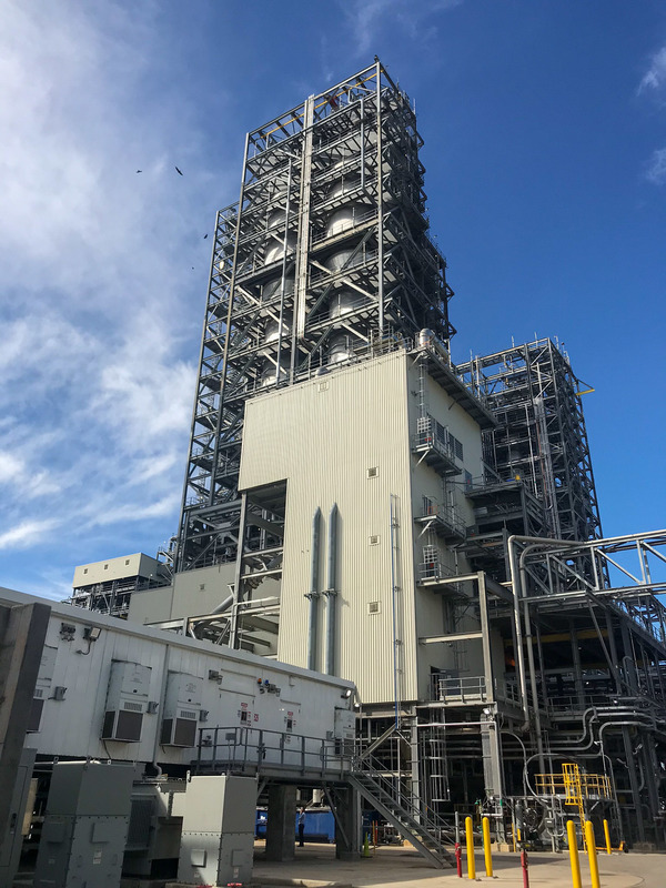 Chevron Phillips Chemical's new $6 billion plastic manufacturing plant rises from the skyline in Sweeny, Texas. Company officials say they see a bright future for their products as demand for plastic continues to rise.