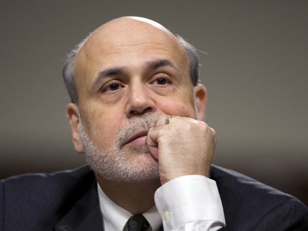 Then-Fed Chair Ben Bernanke testifies before a Senate Joint Economic Committee hearing on May 22, 2013. On that day, Bernanke revealed some of the Fed's thinking at the time about removing some of the support it had provided to markets, sparking a big global sell-off.