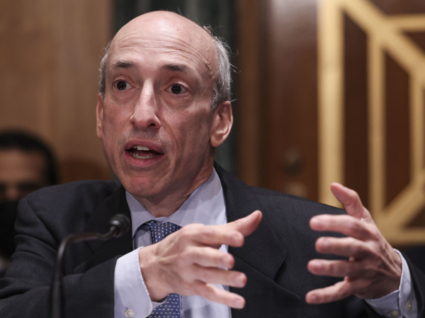 Gary Gensler, chair of the U.S. Securities and Exchange Commission, testifies before the Senate Banking Committee last year in Washington, D.C.