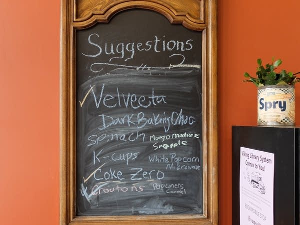 a chalkboard with writing 