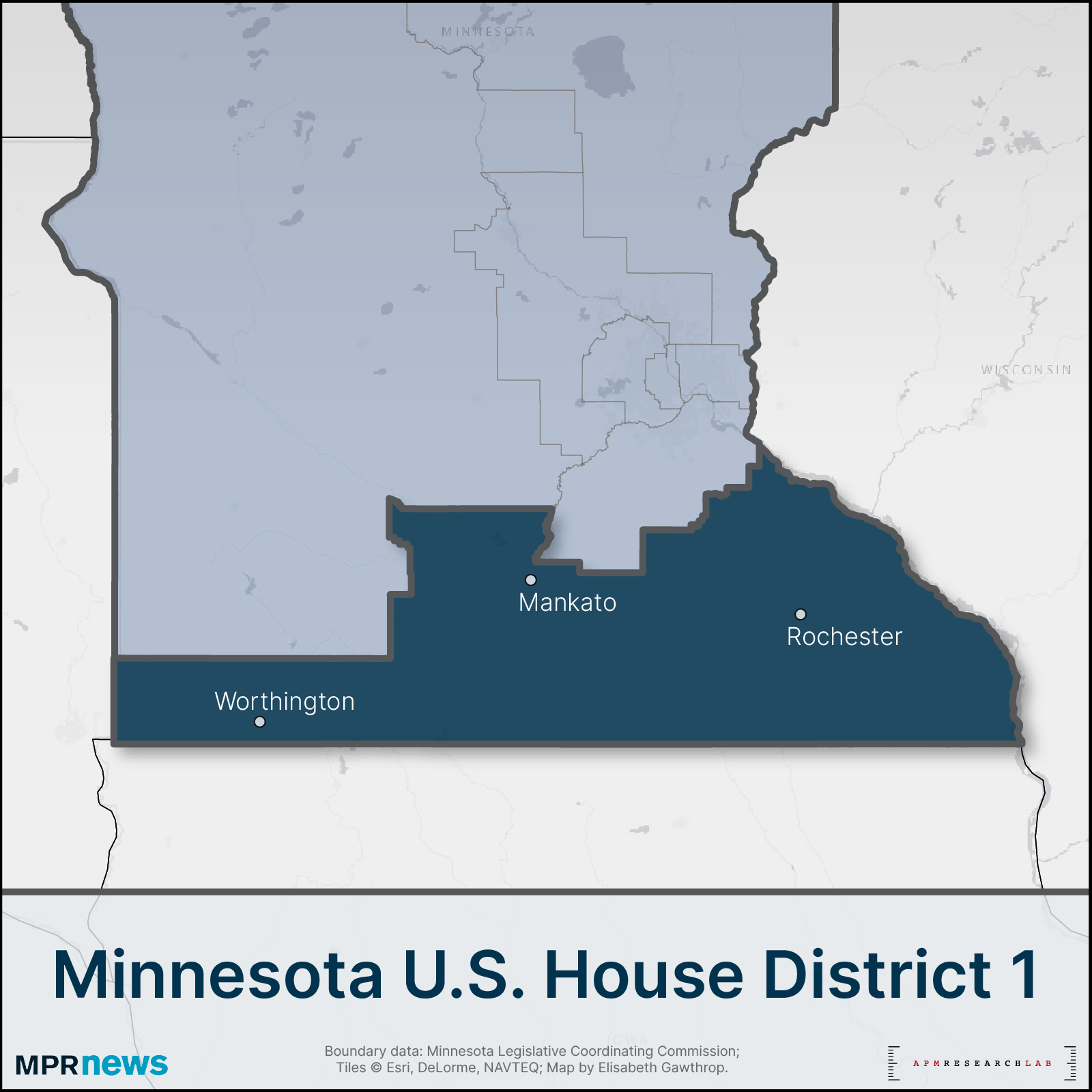 Map of Minnesota US House District 1