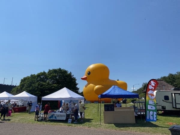 A big rubber duck 