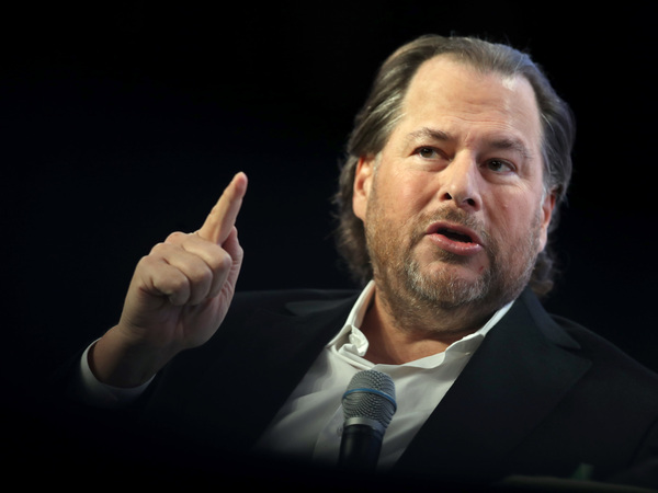 Like many executives recently, Salesforce CEO Marc Benioff says a stronger dollar has weighed on his company's profitability.