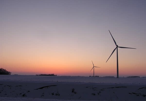 Wind turbines near Blue Earth, Minn.