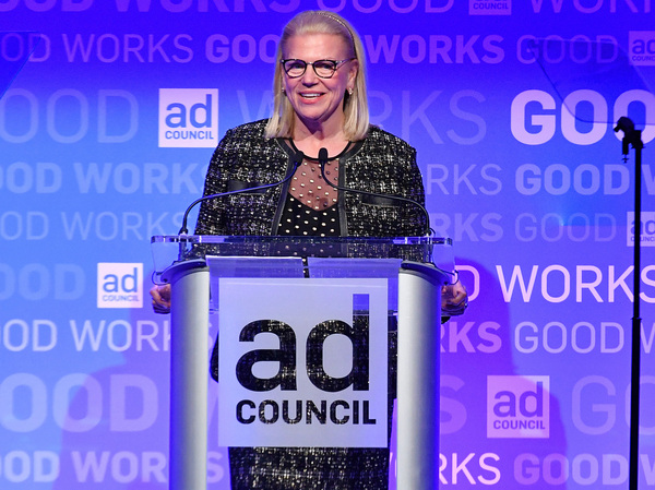Ginny Rometty, the former CEO of IBM, at an event in 2018. In a memoir published this year, Rometty recalls a conversation she had with her former male boss in which he exhorted her to get in "good physical shape" if she wanted to become a high-level executive.