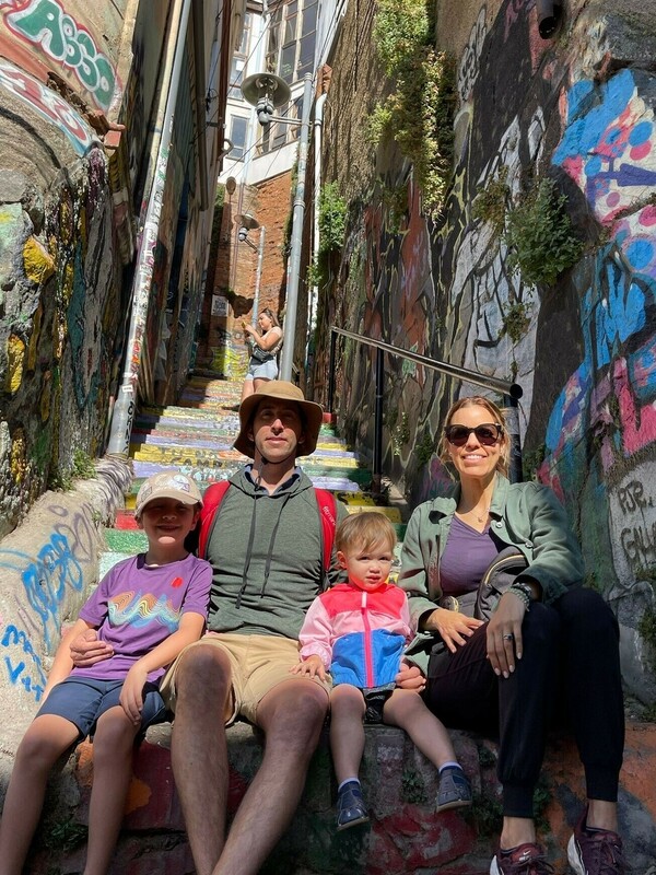 Steve Stecher and his wife Ana Ruiz and their children have spent most of their time in Argentina since last fall. To avoid overstaying the maximum time Airbnb allows in one country, they've also been exploring other parts of South America, including Valparaíso, Chile, pictured here.