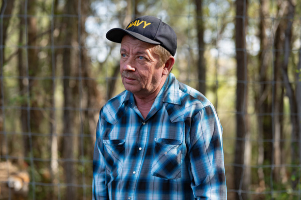 Retired welder Robert Field, pictured on his property near Bismarck, N.D., is concerned about the costs of refugee resettlement.