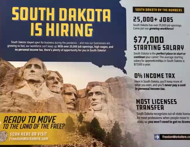 A South Dakota marketing campaign intended to entice Minnesotans in the southwestern part of the state to cross the border.