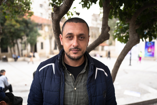 Muattaz Qatanani, 41, used to build bomb shelters in Israel. Israel has blocked him and more than 100,000 Palestinian laborers from working in Israel, which is helping to drive down the West Bank's economy.