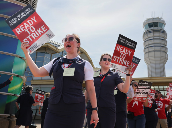 Under federal law, flight attendants cannot strike without permission from the federal government. The Association of Professional Flight Attendants says contract talks have reached an impasse, and flight attendants should be allowed to strike.