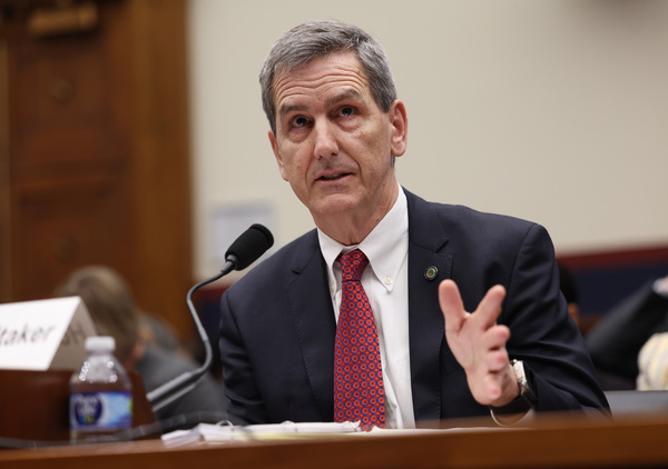 Federal Aviation Administration Administrator Michael Whitaker testifies before the House Transportation and Infrastructure Committee on Tuesday in Washington, D.C.