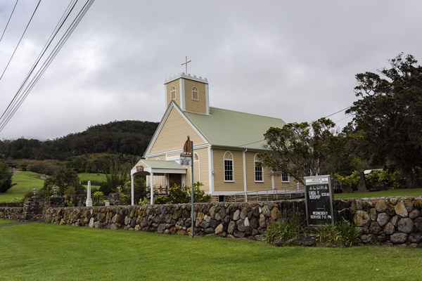 Imiola Congregational Church in Waimea. The median household income on Hawaii's Big Island is around $74,000, according to county data.