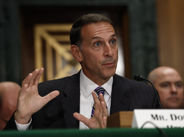 Douglas Heller, director Of insurance at the Consumer Federation of America, speaks during a Senate Banking Committee hearing about the property insurance market on Capitol Hill in Washington, D.C., on Sept. 7, 2023.