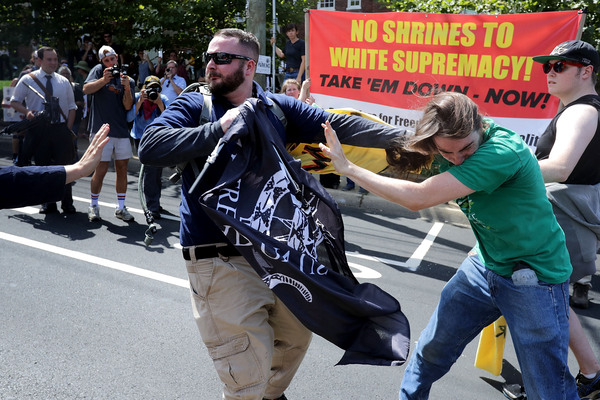 White nationalists, neo-Nazis and members of the alt-right clashed with counterprotesters during the Unite the Right rally in 2017. One aftermath of that event was that some far-right groups lost access to financial and technology platforms.
